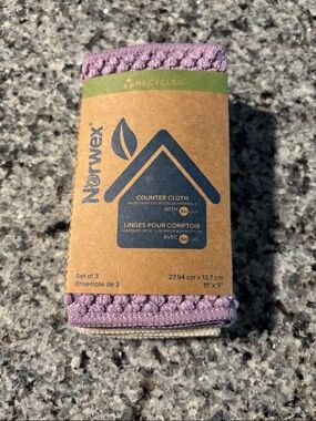 Norwex Lavender Counter Cloths Set of 3